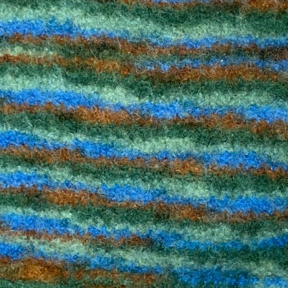 Felted Boiled Wool Multicolored Fall Aesthetic Striped Drawstring Bag Tote - Picture 9 of 9